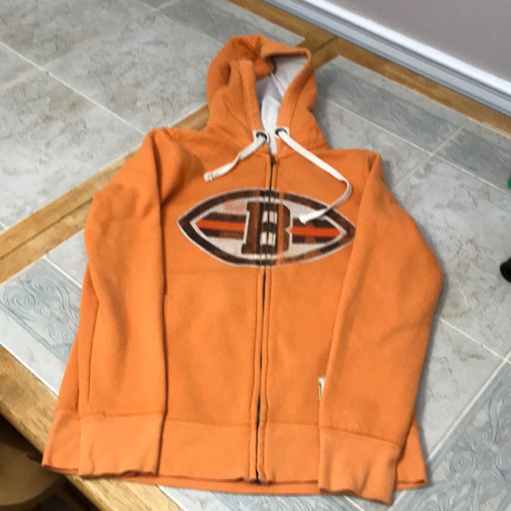 Browns NFL zip up with hood